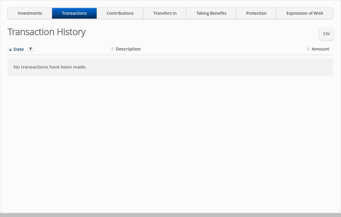 Role-Adviser > 06 Account Summary - NO DATA > Lower tabs